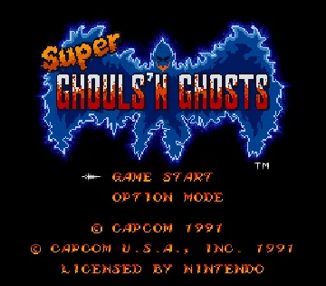 Super Ghouls'n Ghosts (USA) screen shot title